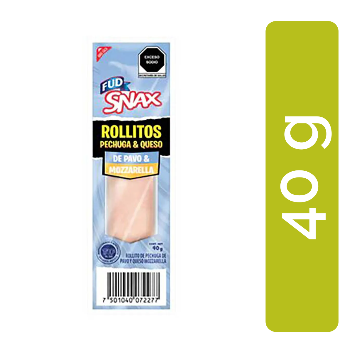 ROLLITO PECHUGA PAVO & MOZARELLA 40G FUD